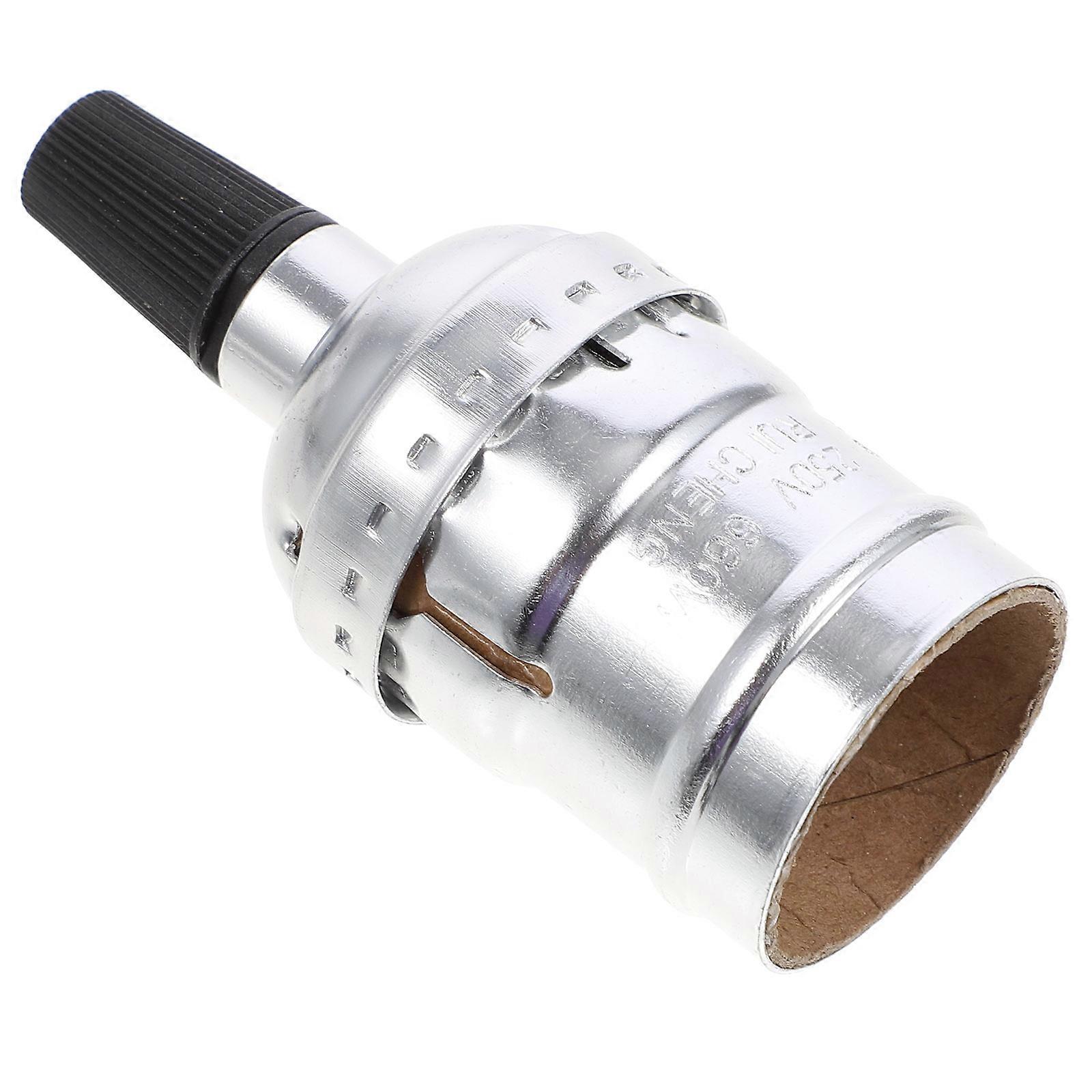Light Bulb Holder Thread Lamp Aluminum Silver 7.5X3.4X3.4CM Light Bulb Support Screw Installation 2Pcs