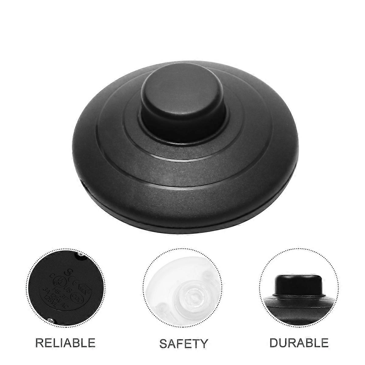 Round Foot Pedal Lamp Switch for LED Light On-off Control Made of PP Material