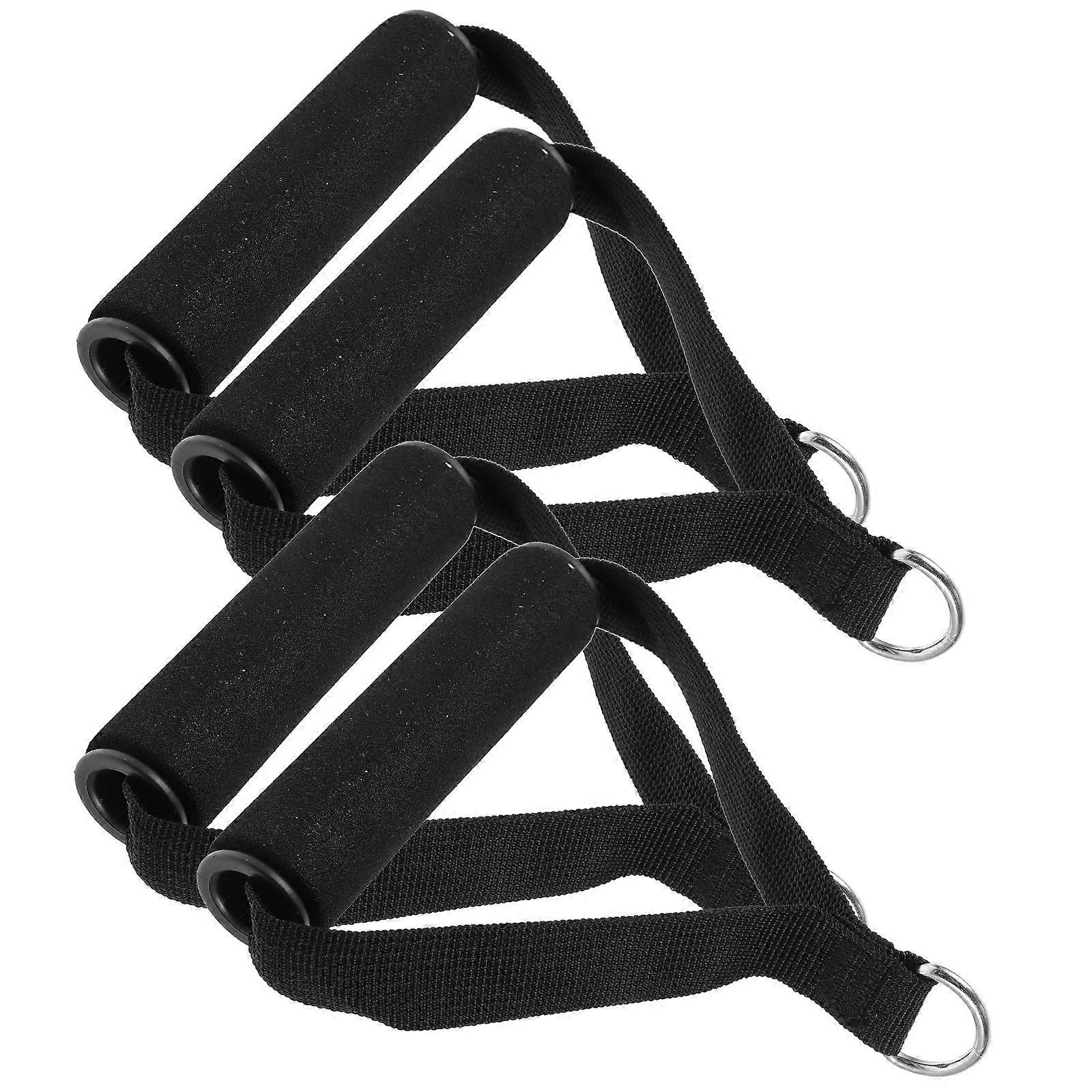 Exercise Band Handles Only Strength Training Equipment Attachments Durable Nylon Abs Core For Workout Athletes 4Pcs