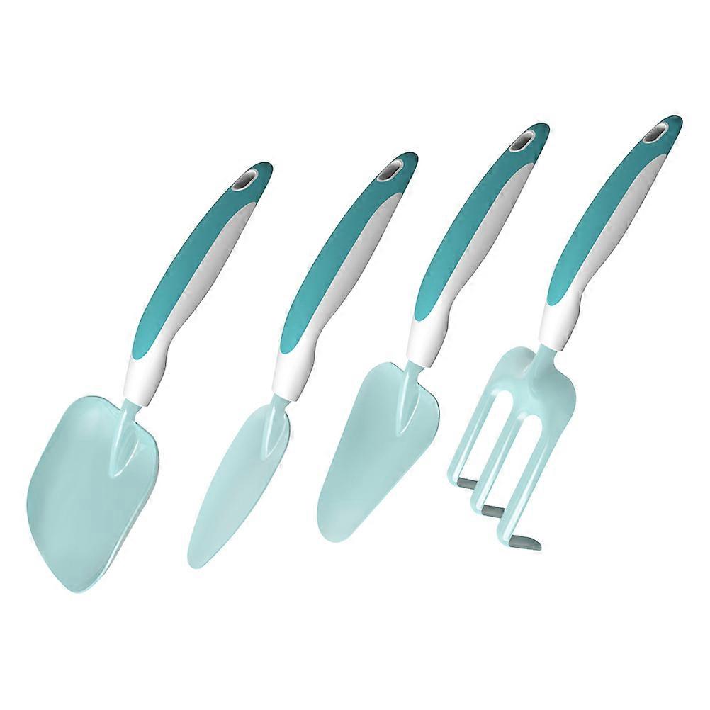 Gardening Tools Set Landscape Rake Outdoor Garden Tools Blue 4Pcs