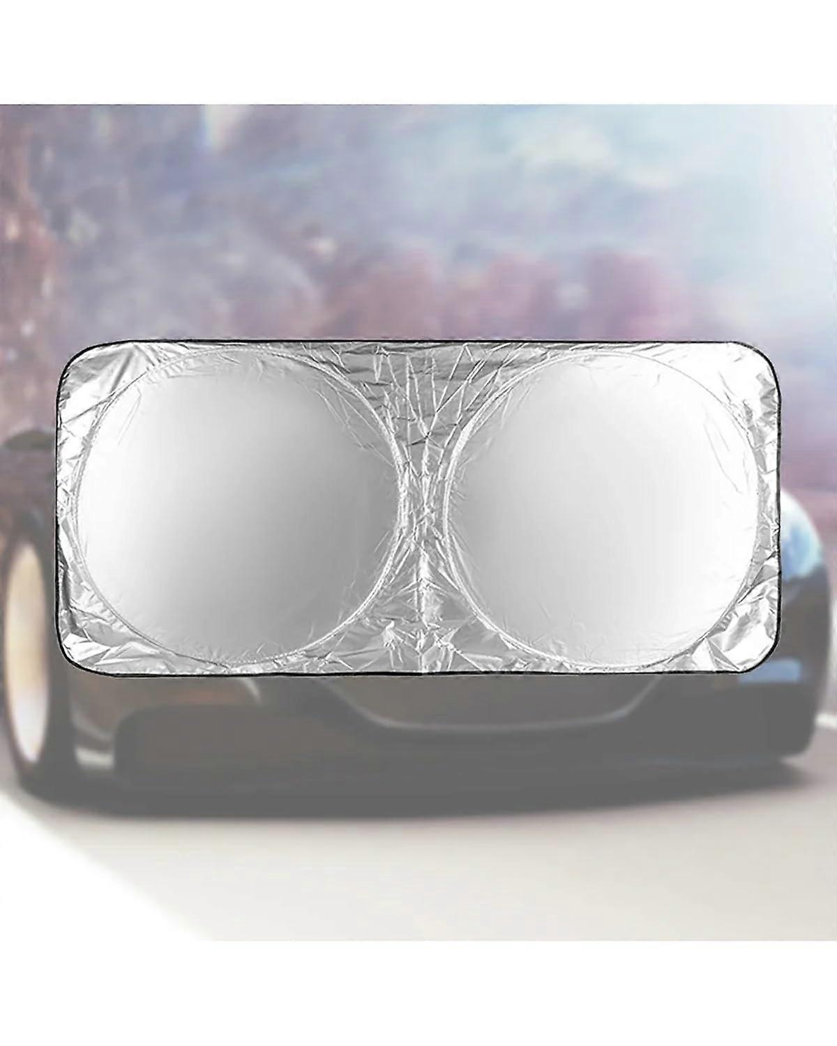 Car window sunshade roller blinds, sun protection, windshield UV protection, silvercoated fabric