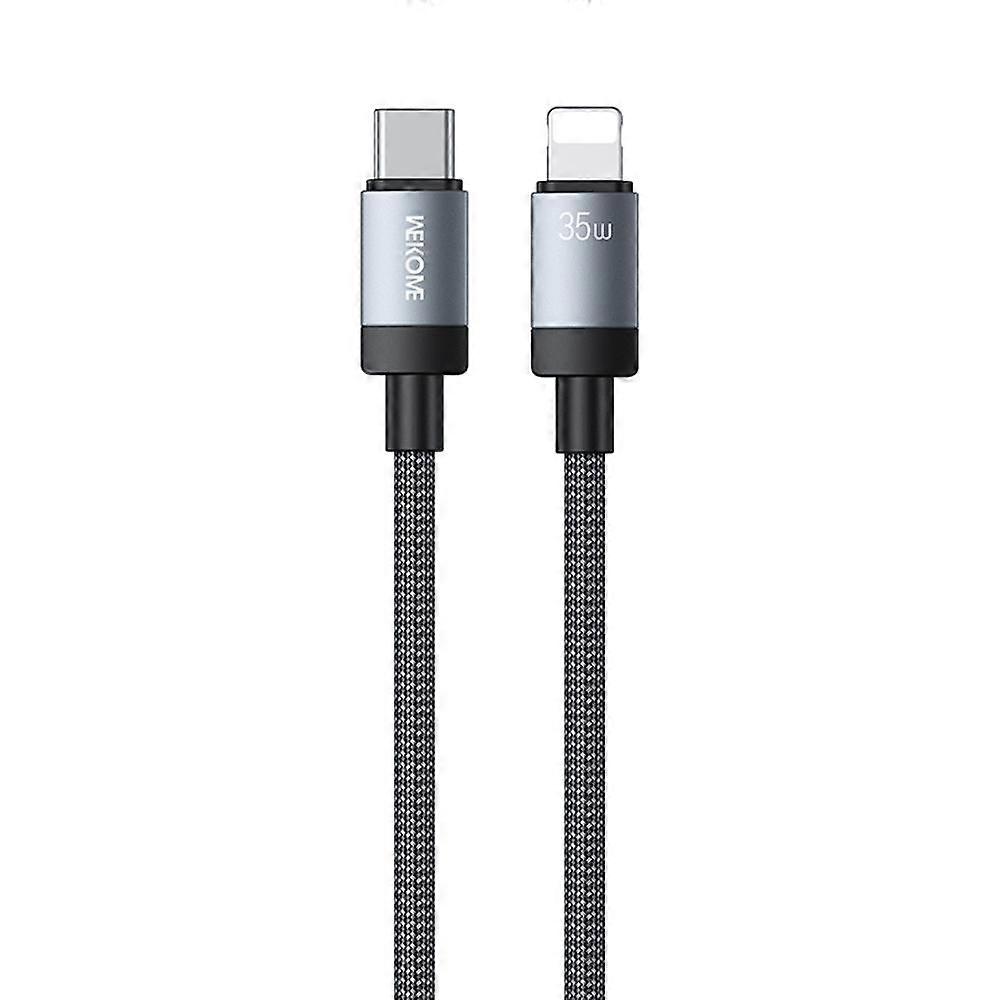 WK WDC-99 Kingkong Ruike Series 35W USB-C / Type-C to 8 Pin Braided Charging Data Cable, Length: 1m