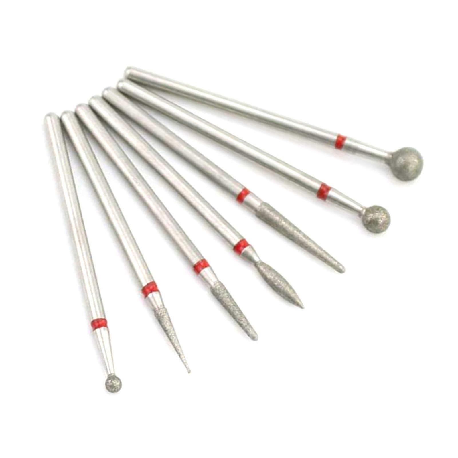 7Pcs Nail Drill Bits Set Professional Rotatory Burr Diamond Cuticle Remover Bits