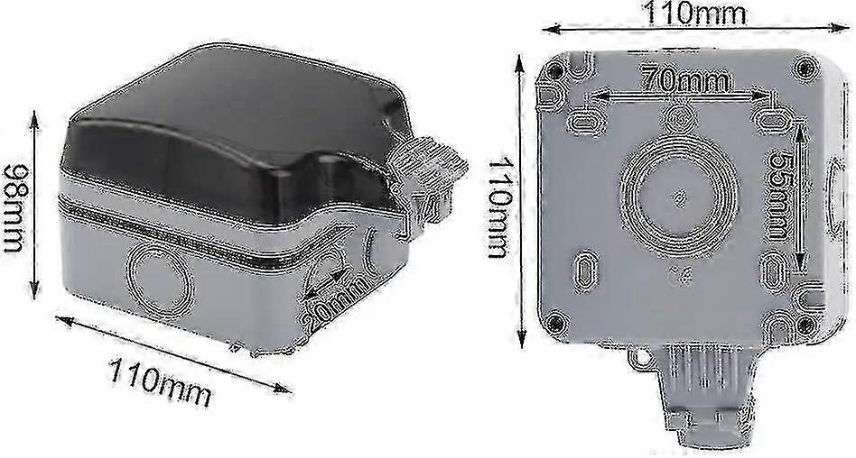 Garden Sockets Outdoor Socket Ip66 Weatherproof Usb Socket Socket Wall-mounted 2025