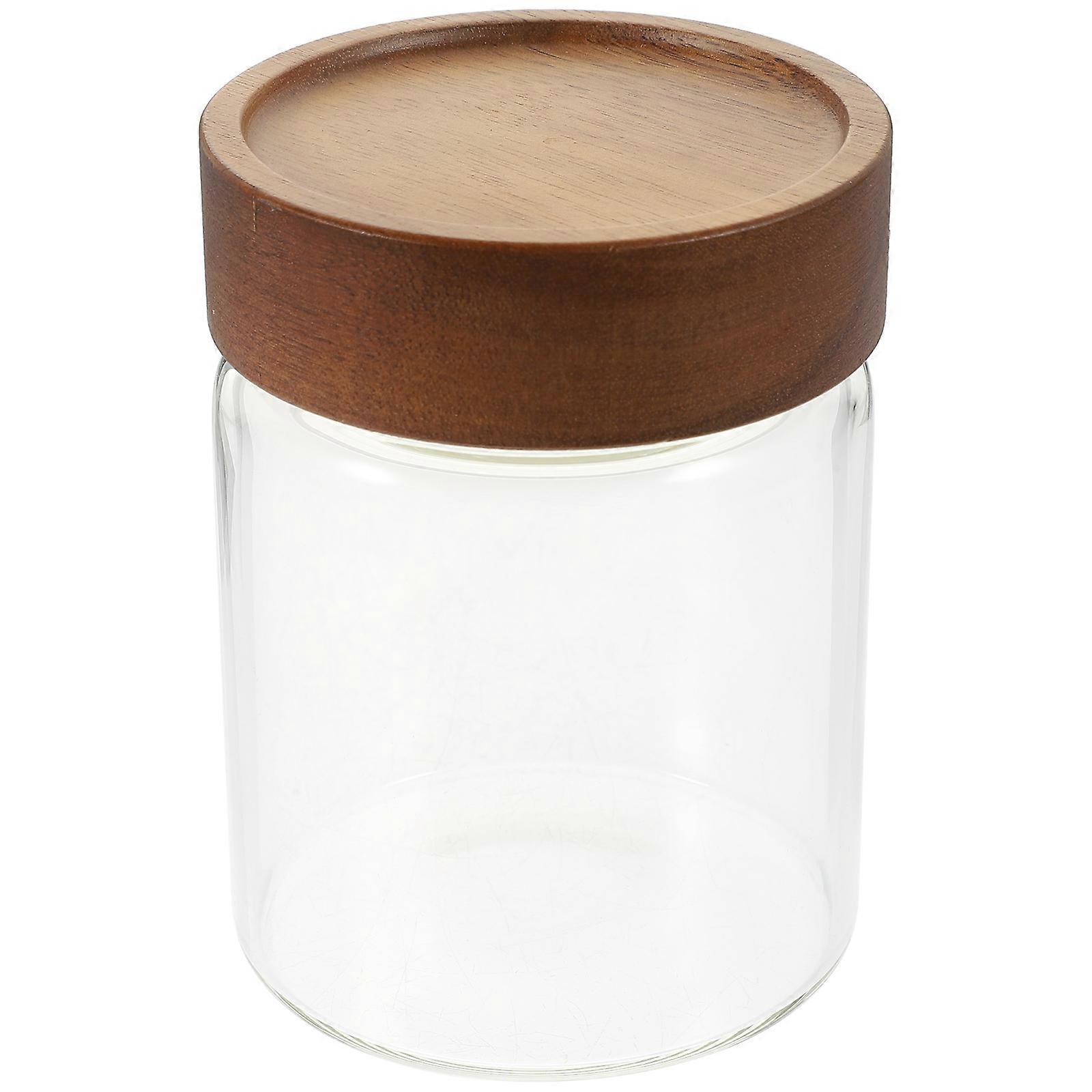 Coffee Bean Storage Bottle Glass Canister Home Use Airtight 1Set