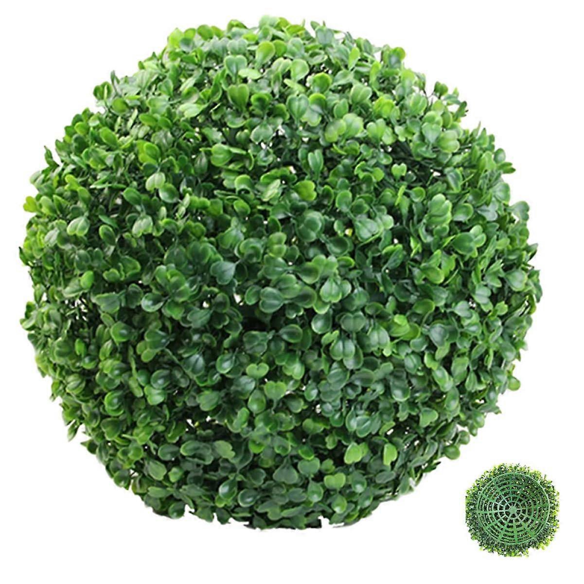 artificial boxwood for outdoor use, artificial oval topiary, fake grass ball