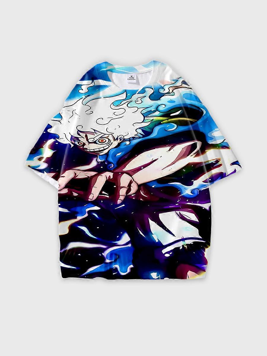 T-shirt short sleeve round neck summer casual loose B1298