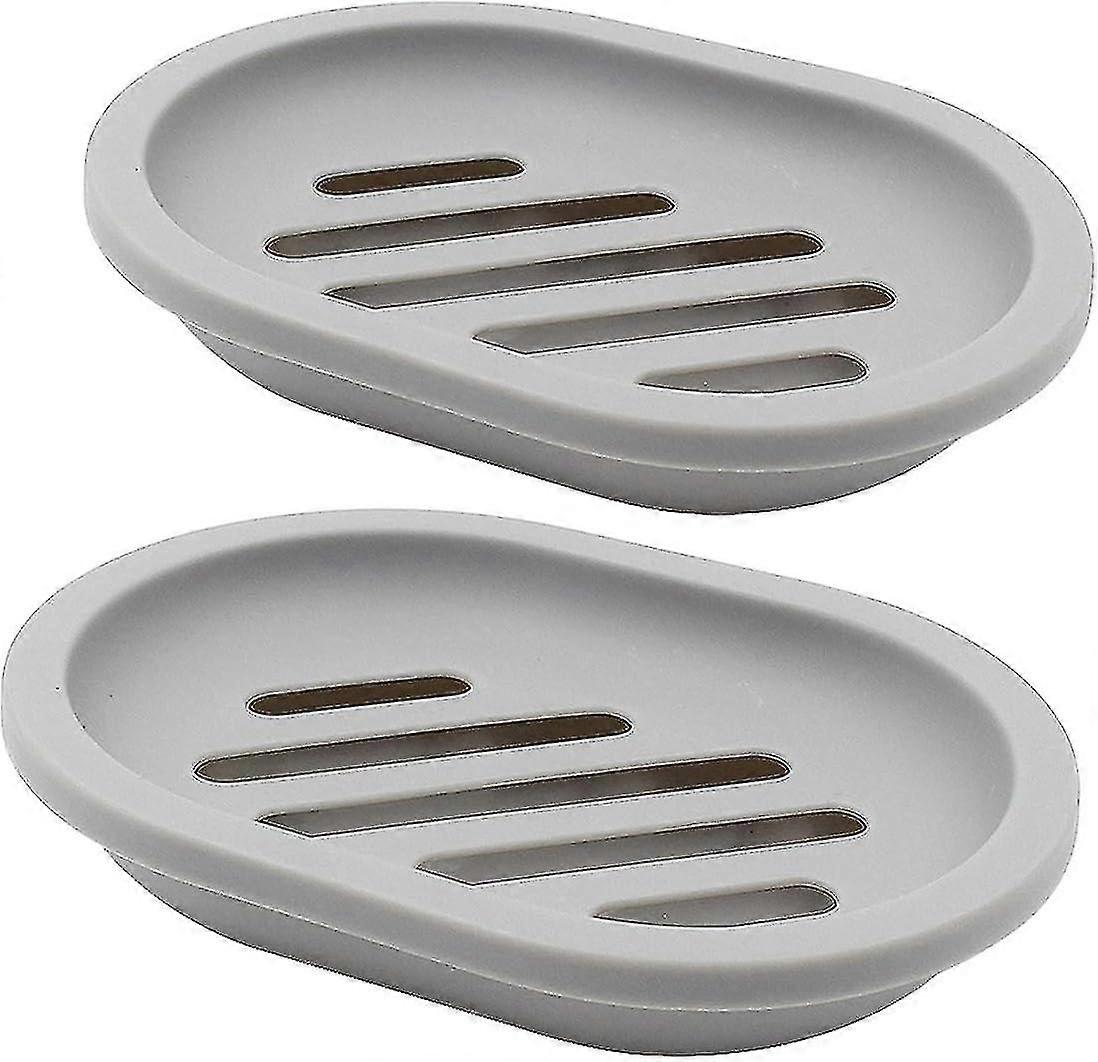 Soap Dish With Drain - 2-pack, Grey SZRH A-W