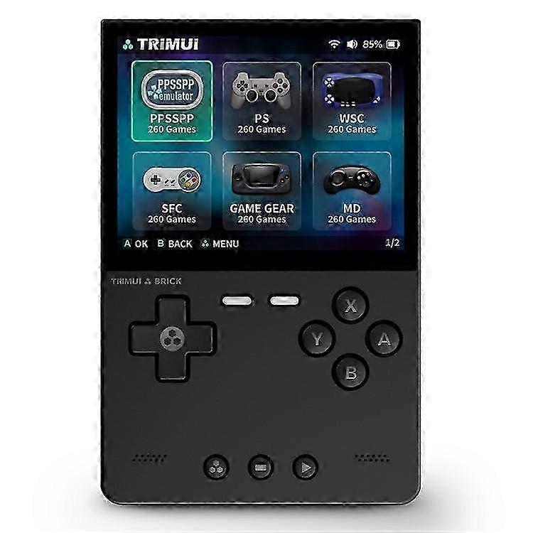 Handheld Game Console with 3.2 Inch IPS Screen - Open Source Retro Arcade Gaming Device Compatible with TRIMUI BRICK by AMPOWN