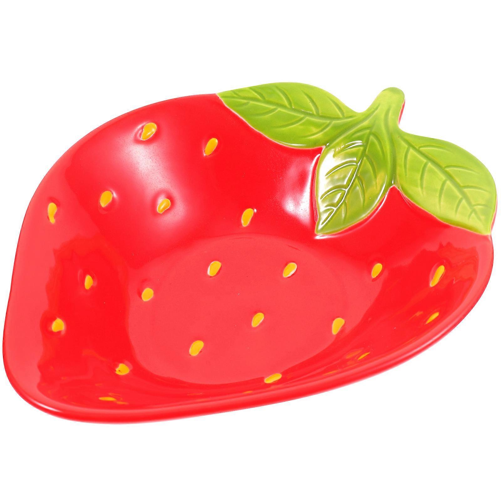 Ceramic Strawberry Bowl Cute Food Bowl Fruit Serving Bowl Home Salad Bowl