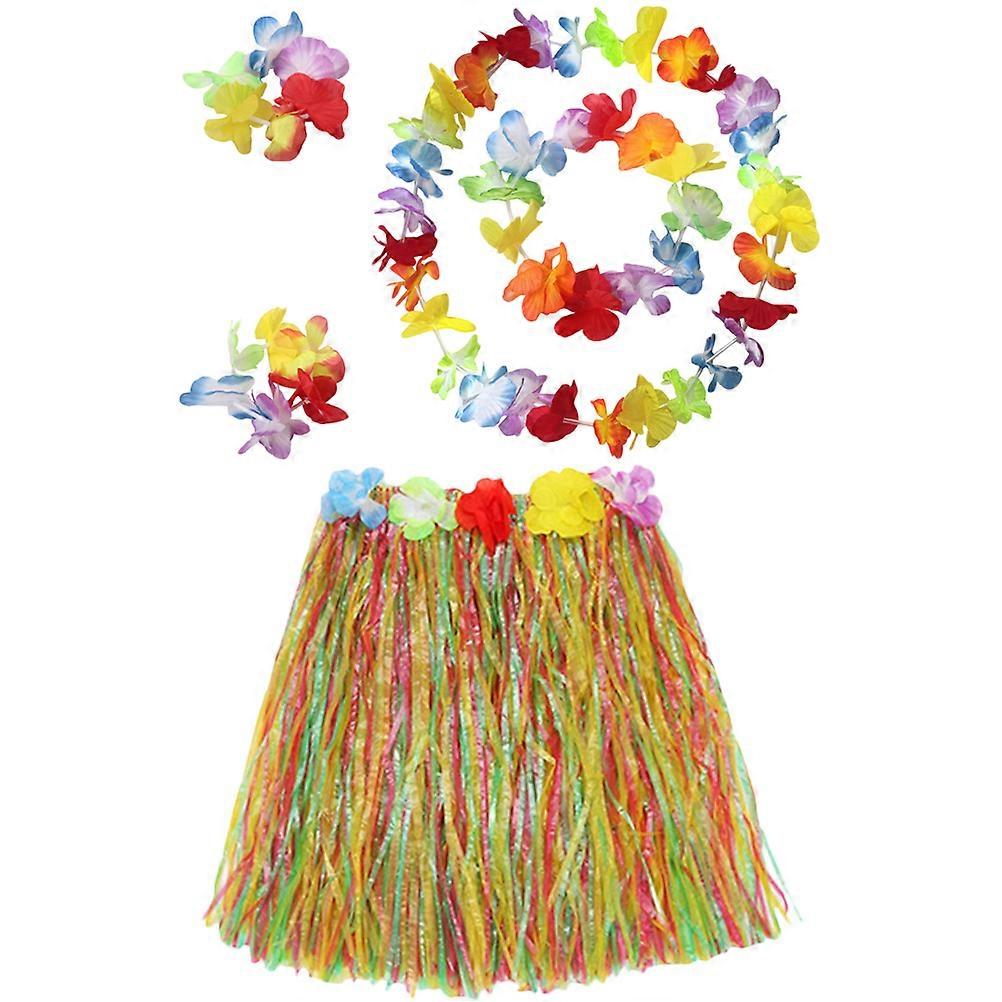 1 Set of Halloween Party Props Simulation Garland Seaside Beach Vacation Straw Skirt