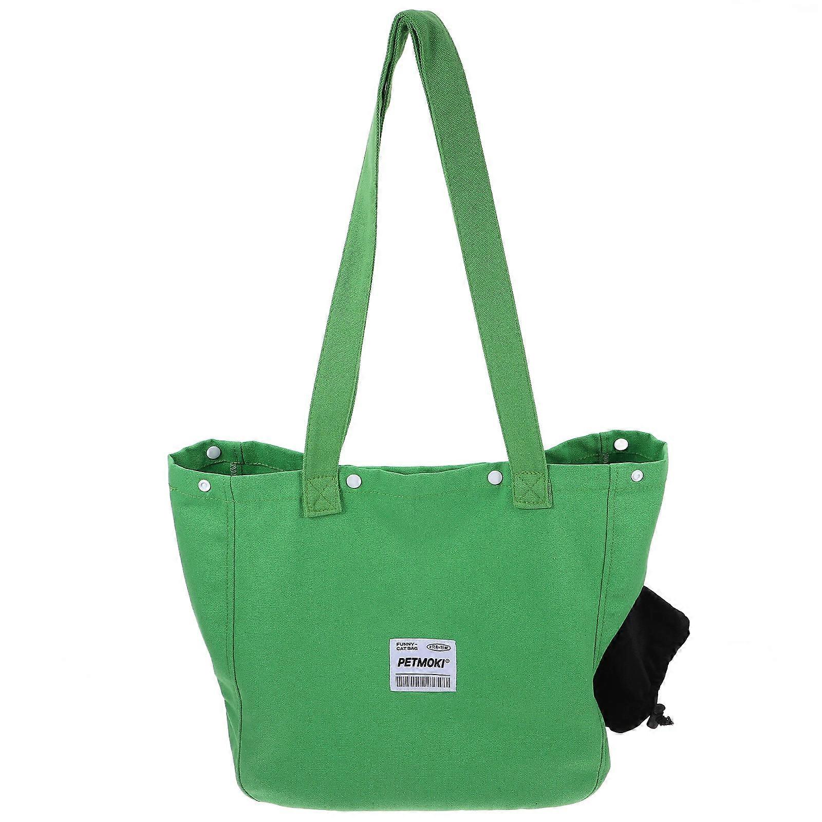 Cat Taking Bag Safe Container For Pet Travel Durable Canvas Material Rectangular Shape Easy to Clean 1Pcs