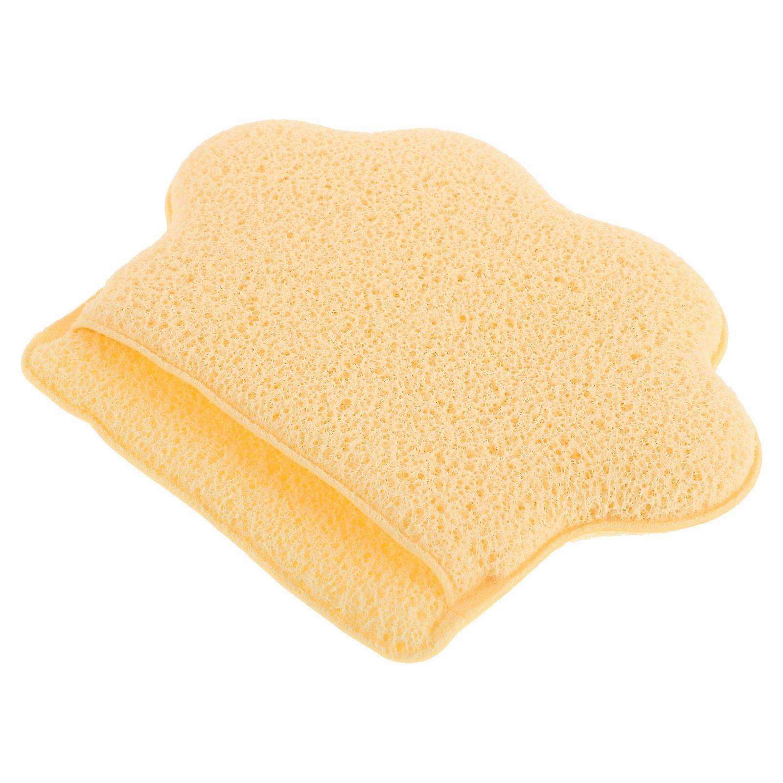 Reusable Cat Paw Glovestyle Sponge for Face Washing Soft Polyurethane Yellow 6 Inches