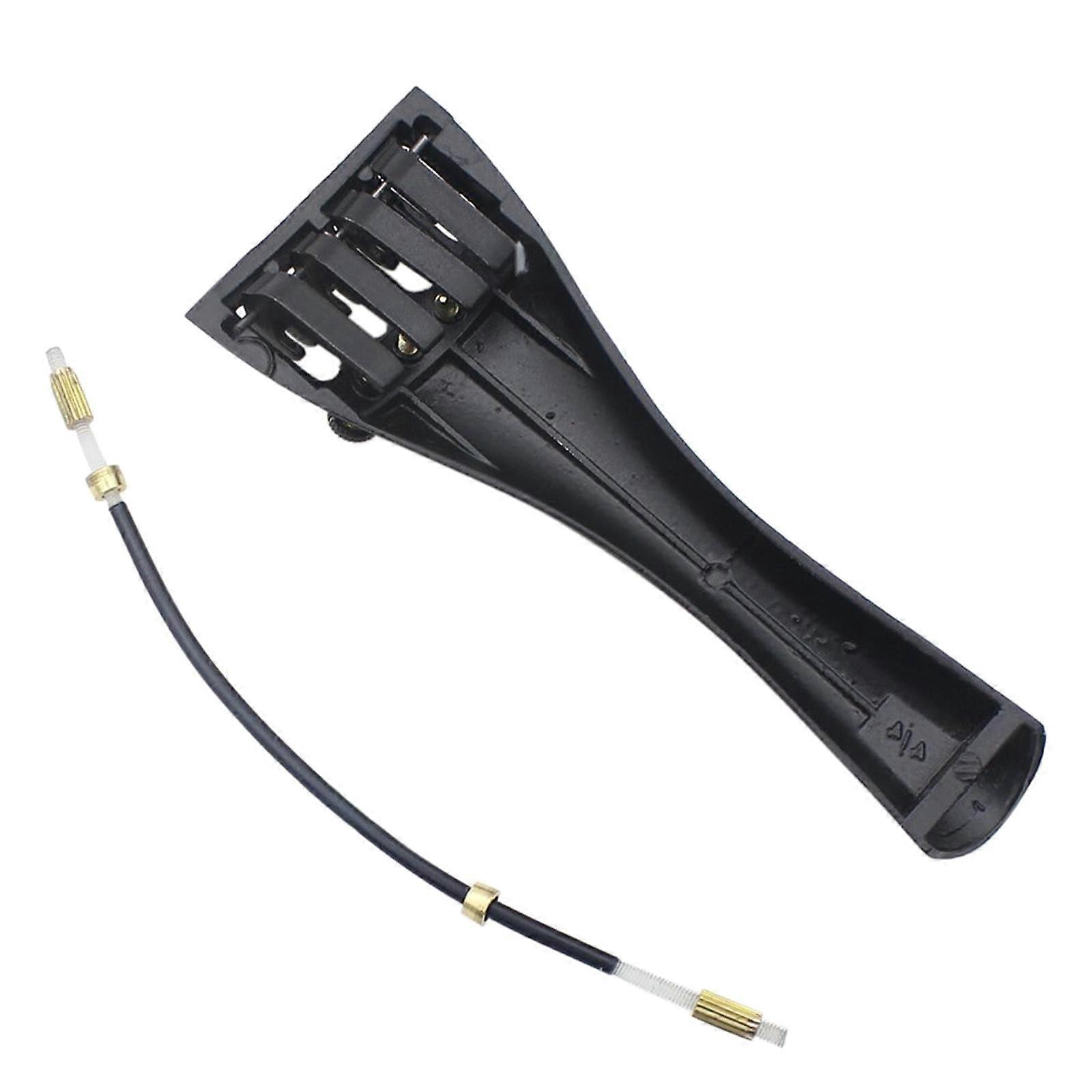 Violin tailpiece made of aluminum alloy with adjustable tailgut, enhances sound and resonance.