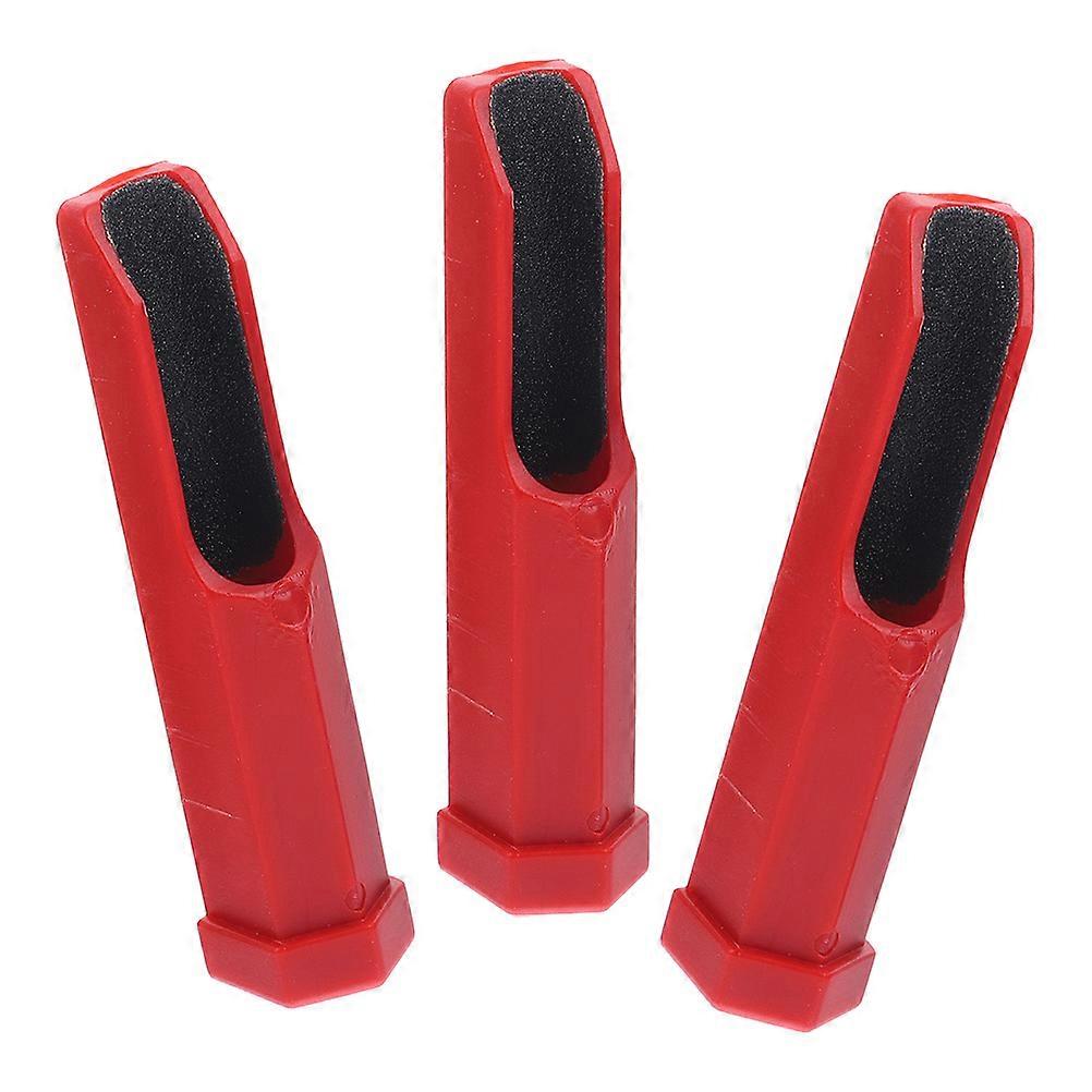 Multifunctional Pool Cue Burnisher 3Set Designed For Billiard Accessories 9.00X1.50X1.50CM Red Burnishing Capability
