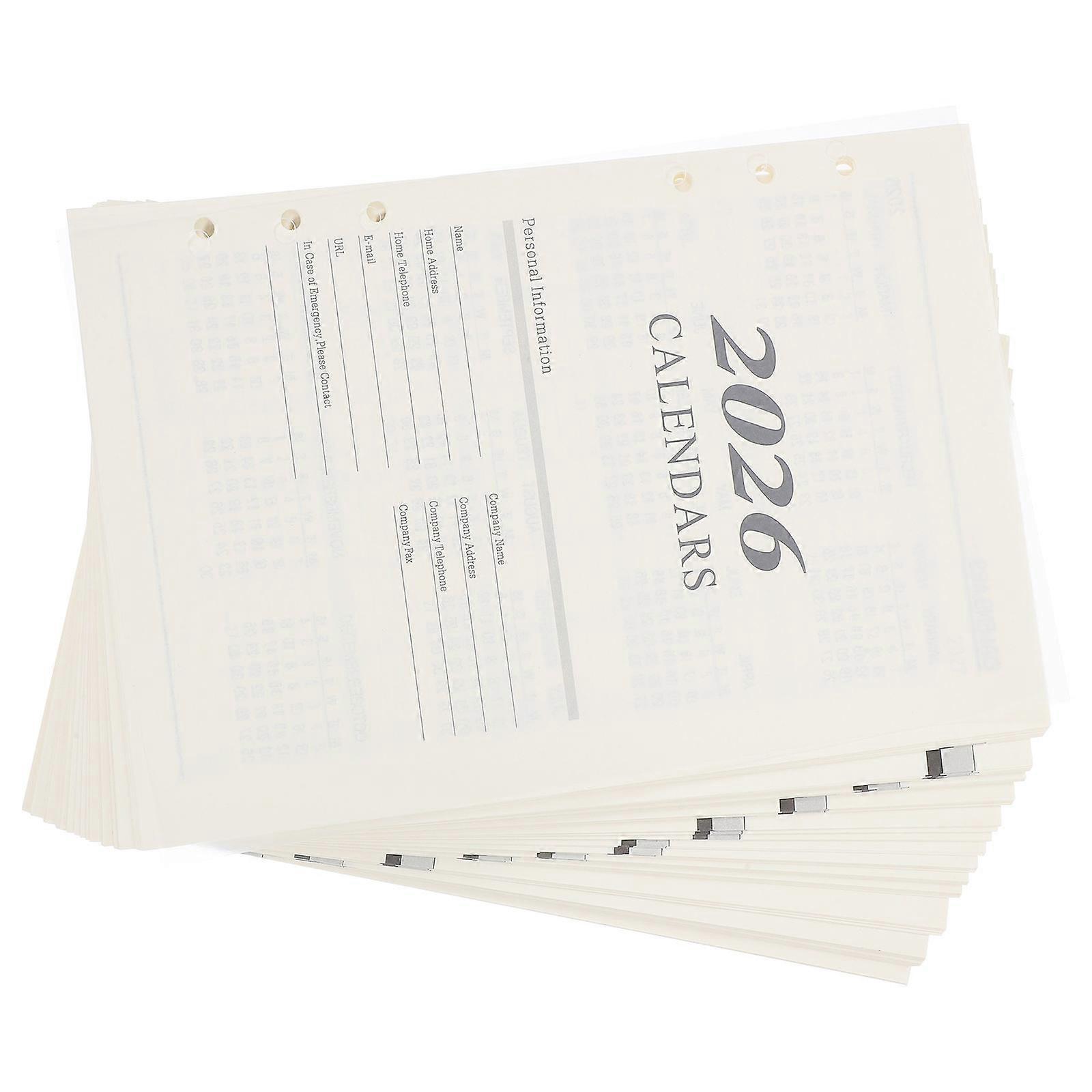 Professional Design Loose Leaf Paper Inserts In A5 Size Suitable For Daily Planning And Productivity 1 Set