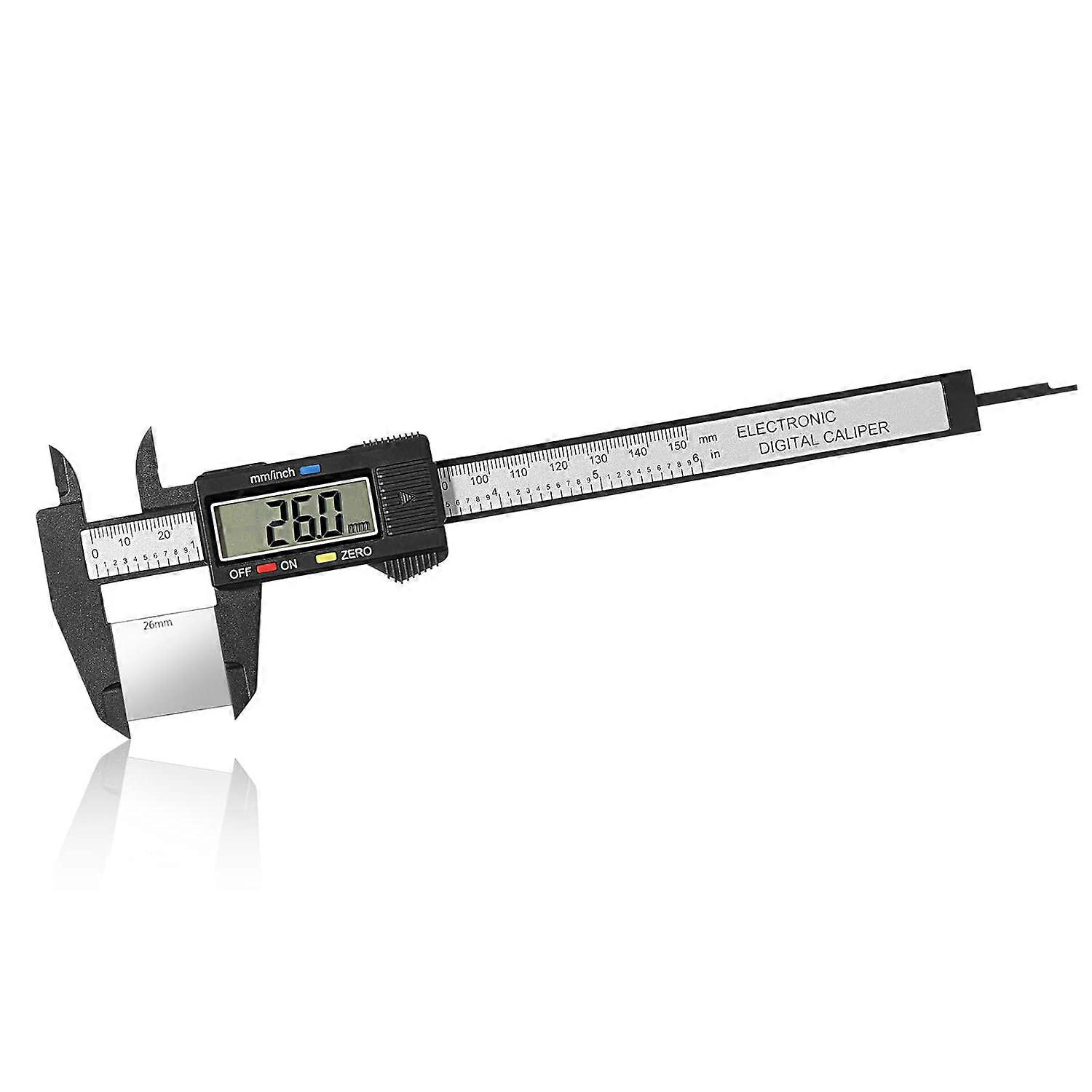 Electronic Measuring Tool with Large LCD Display Digital Caliper Internal 150mm / 6" Digital Caliper for External Depth and Step Measurements