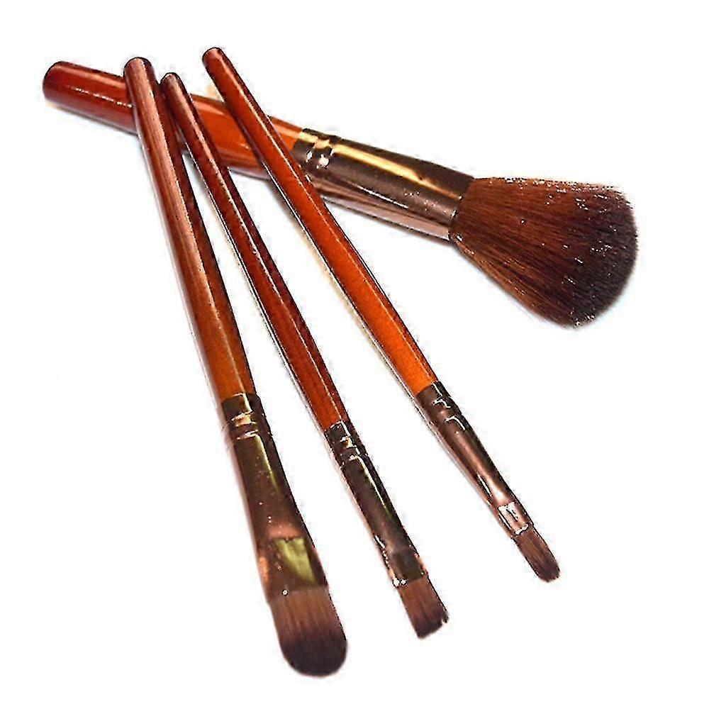 Starter Makeup Brush Kit - 4 Professional Brushes for Everyday Beauty Routine