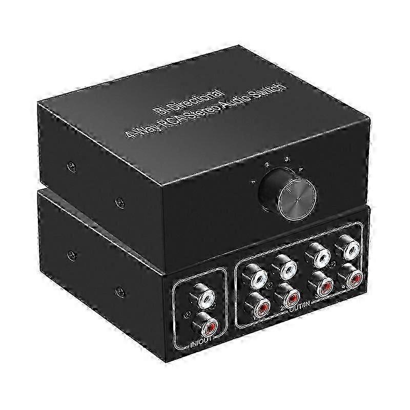 Professional Audio Switch Splitter RCA Stereo Switcher Selector Switch Box