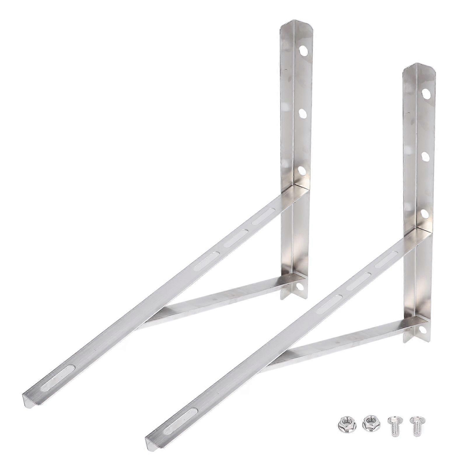 Air conditioner condenser mounting bracket foldable stainless steel