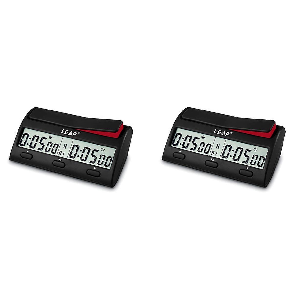 2X LEAP Chess Clock Advanced Digital Chess Timer with 7 Type 38 Timing Set Modes Professional Chess