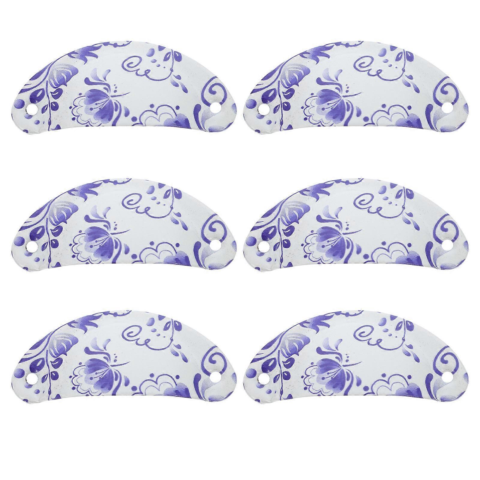 Beautiful Drawer Handles 6Pcs Chic Door Pulls For Home Decoration Anti-Corrosion Durable Retro Style 8.1X3.5X1.8CM