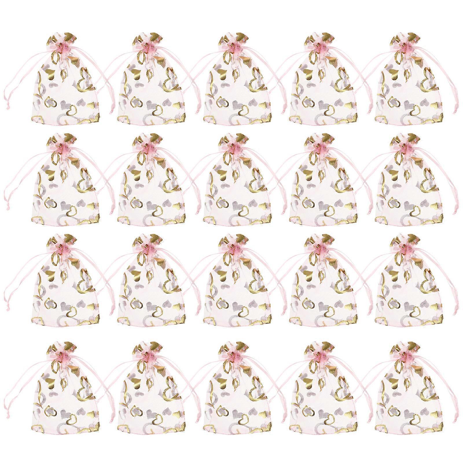Pink Candy Bag for Storage Use Made of Cloth Great for Gifts Snacks and Surprises 100pcs