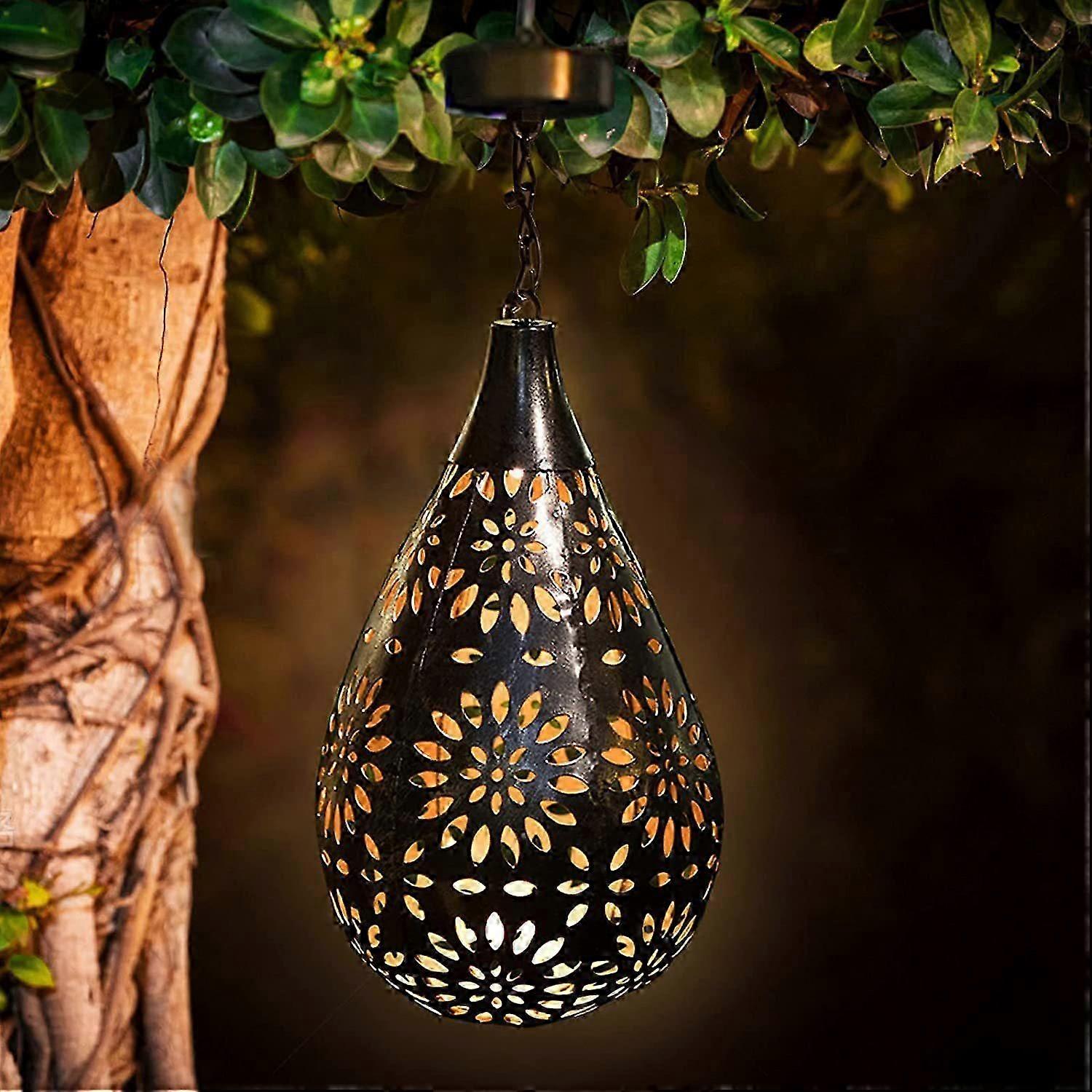 Clearance Solar Outdoor Courtyard Light, Daisy Iron Pendant Light, Light, Fence Led Pendant Projection Light