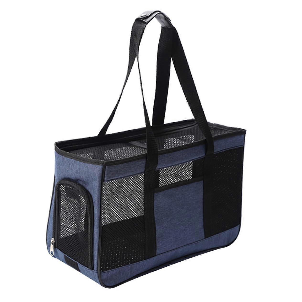 Breathable pet carrier bag for cats, portable cat carrier made of lightweight Oxford fabric with mesh for travel and shopping for small pets