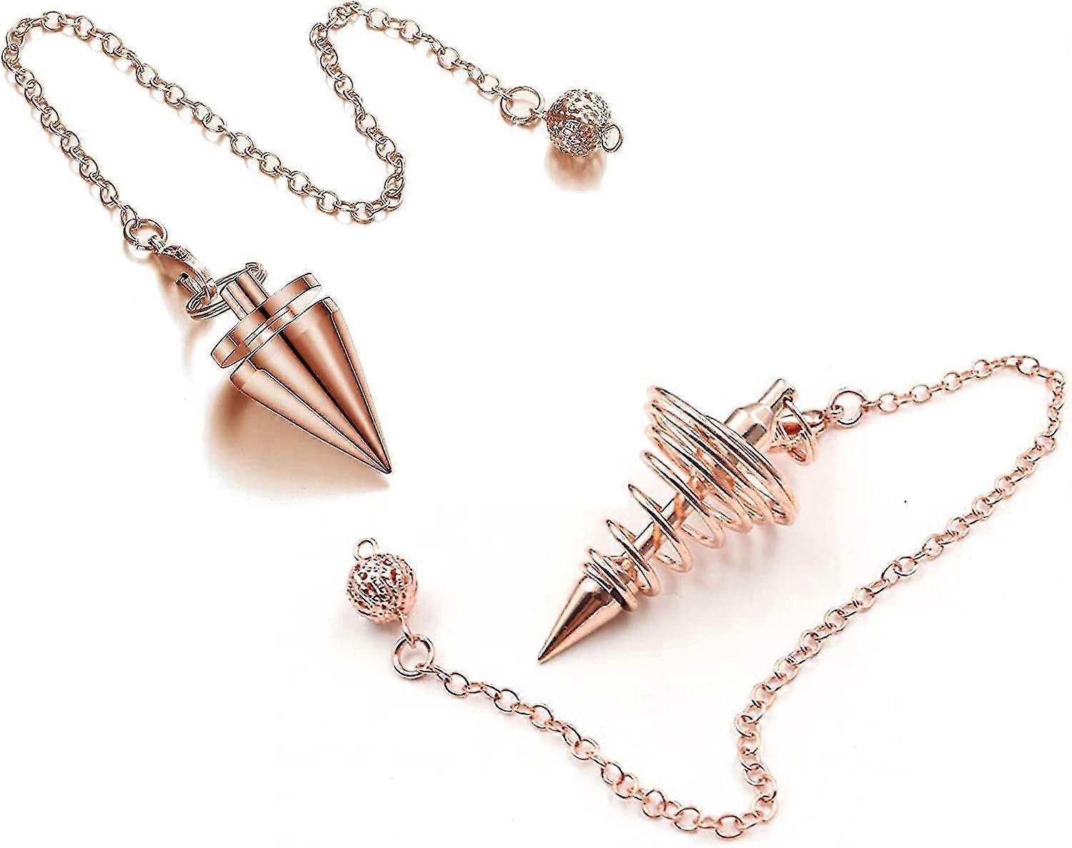 2つの秘教の振り子、ダウジングの振り子、レイキから作られた振り子、レイキヒーリングエネルギーセラピーの悪を排除する