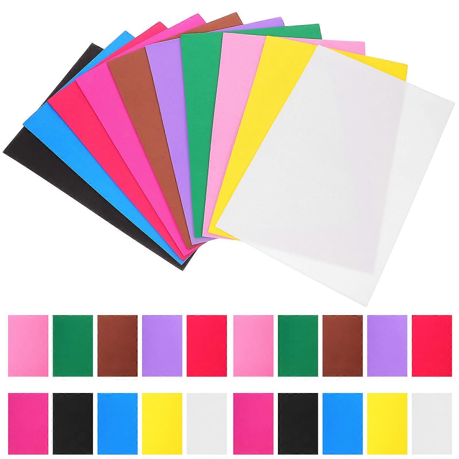 Assorted Color Sponge Sheets for DIY Crafts and Decorative Use 50 Pieces Lightweight and Flexible