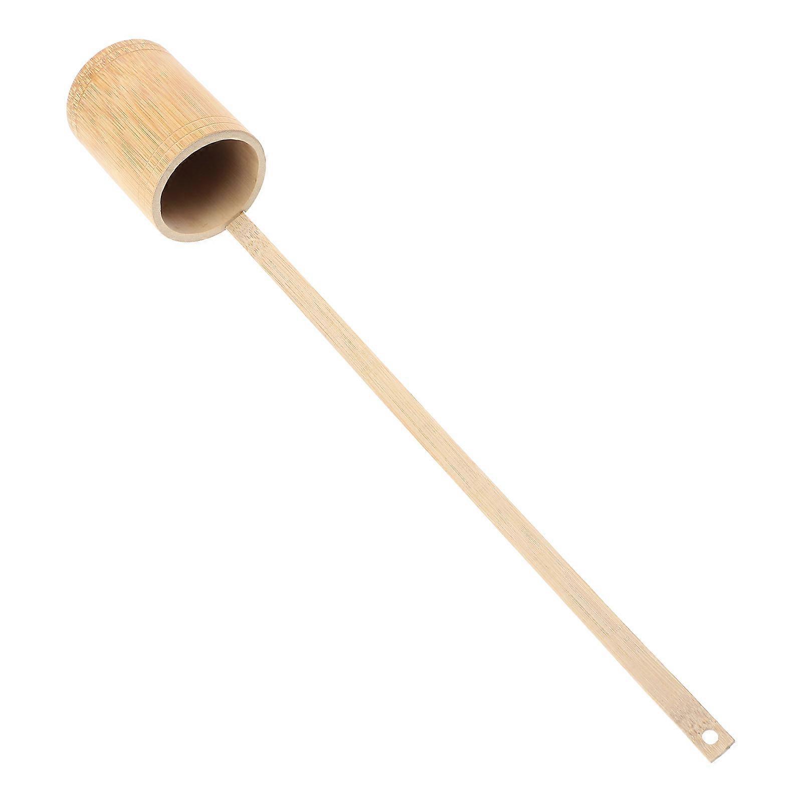 Bamboo Water Ladle with Long Handle for Tea Ceremony and Home Use Made of Sturdy Synthetic Material Light Brown