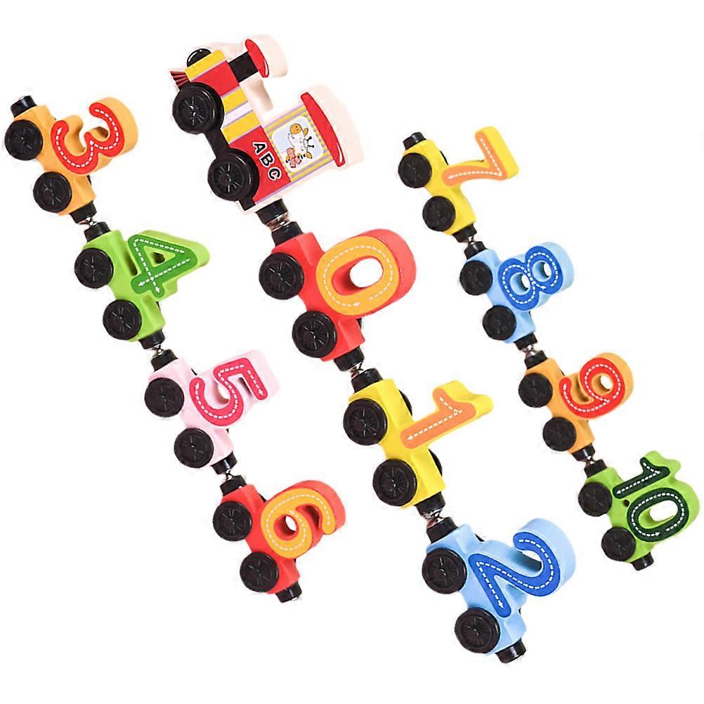 Kids Number Learning Toys Creativity Development Train Shape For Playtime Compact Size 1 Set