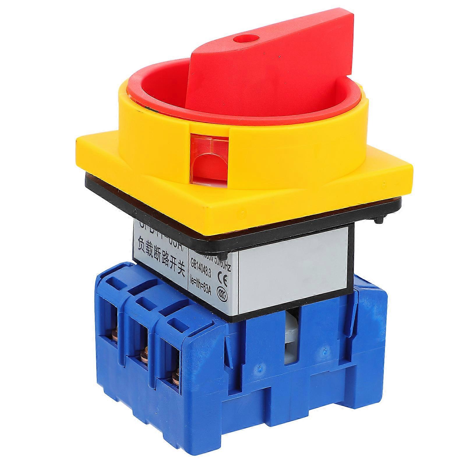 Universal Rotary Changeover Switch for Motor Selector 3 Poles Copper Silver Alloy