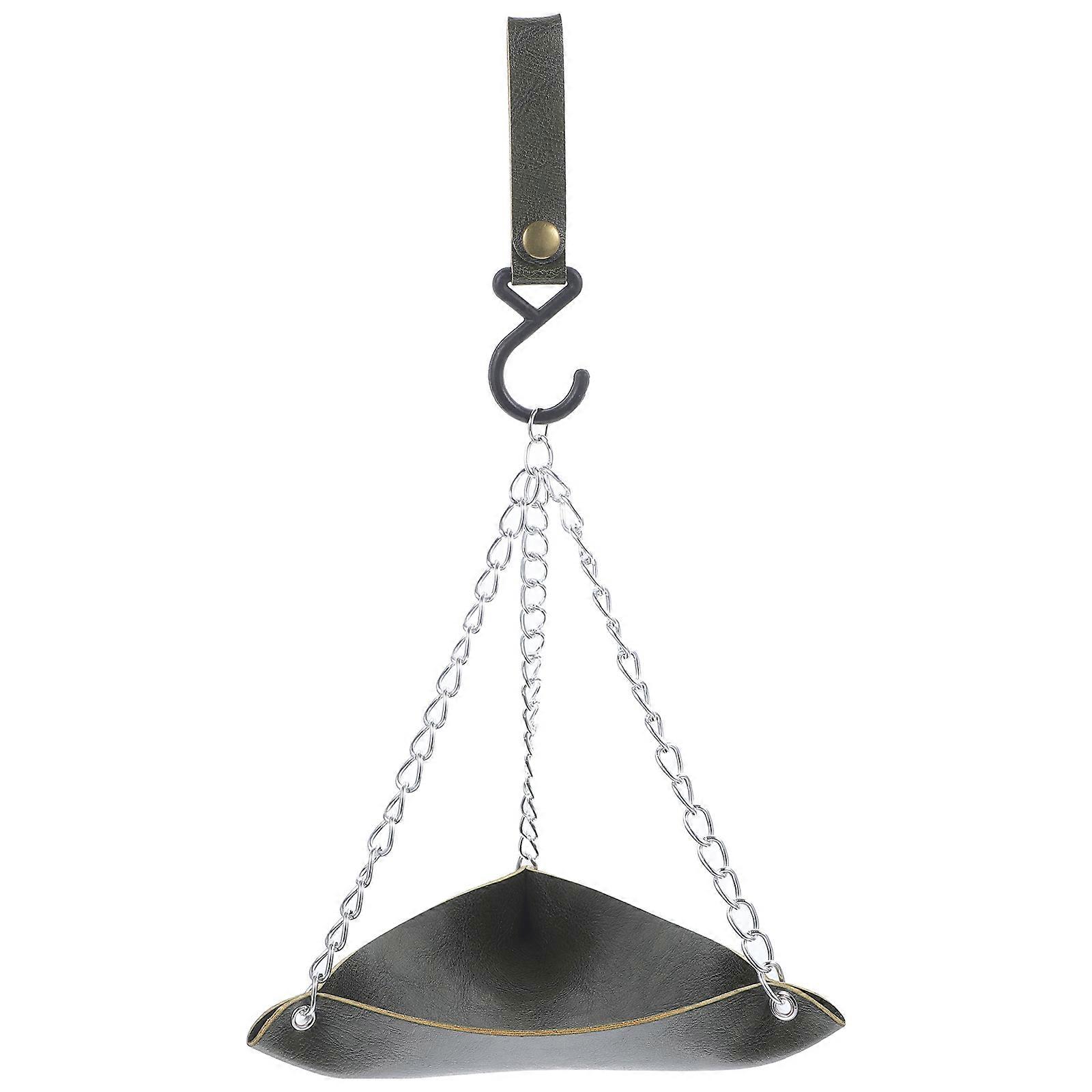 Green Hanging Bird Feeder Tray with Durable Material for Backyard and Garden Use 7.5 Inches