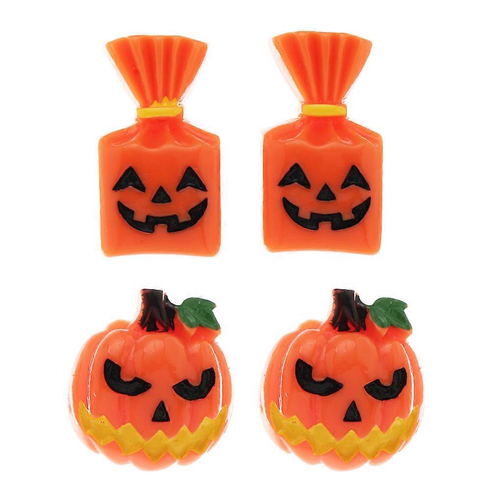Casual And Formal Pumpkin Shape Ear Studs For Women And Girls Uniquely Designed For Halloween Festivities 2 Pairs