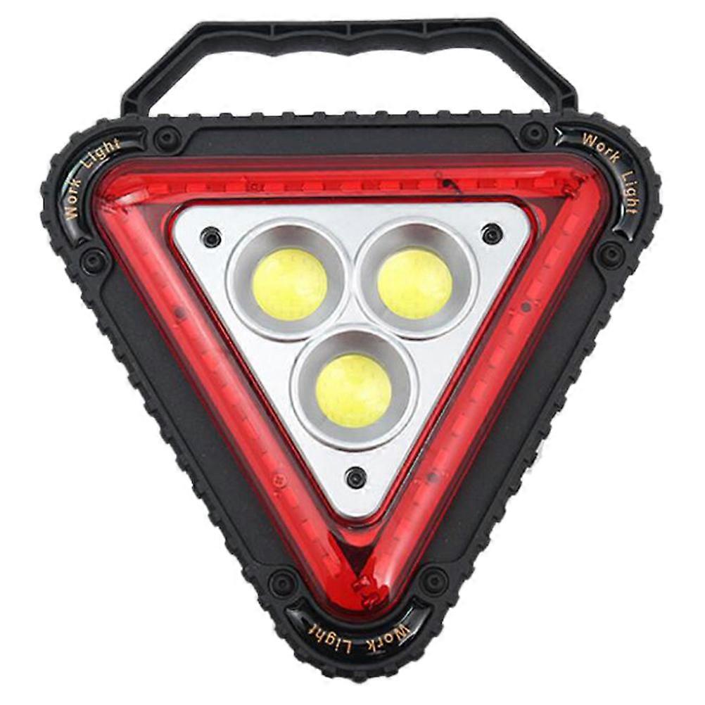 Cob Work Light with USB Charging for Traffic Warning 1Pcs Red Triangle Lamp