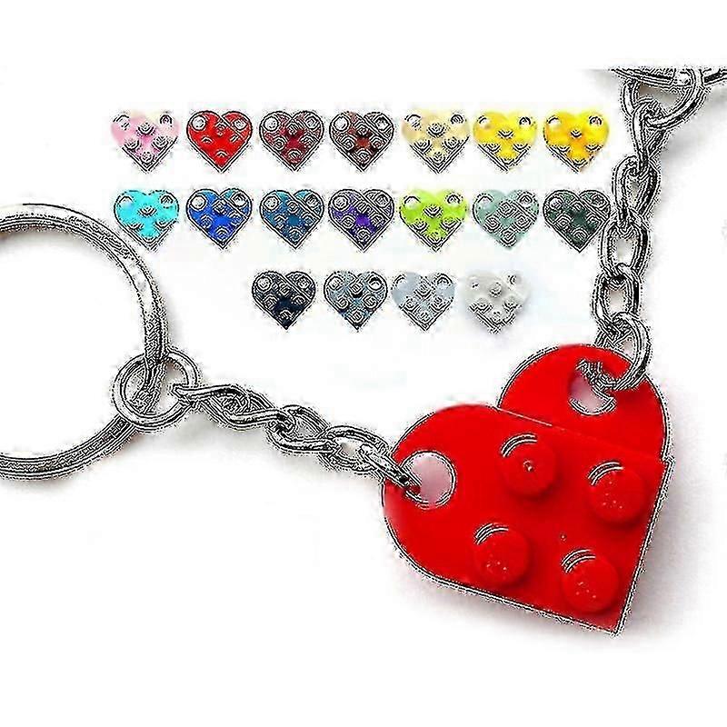 Heart Keyring,keychain Made With Lego Bricks Gift For Love