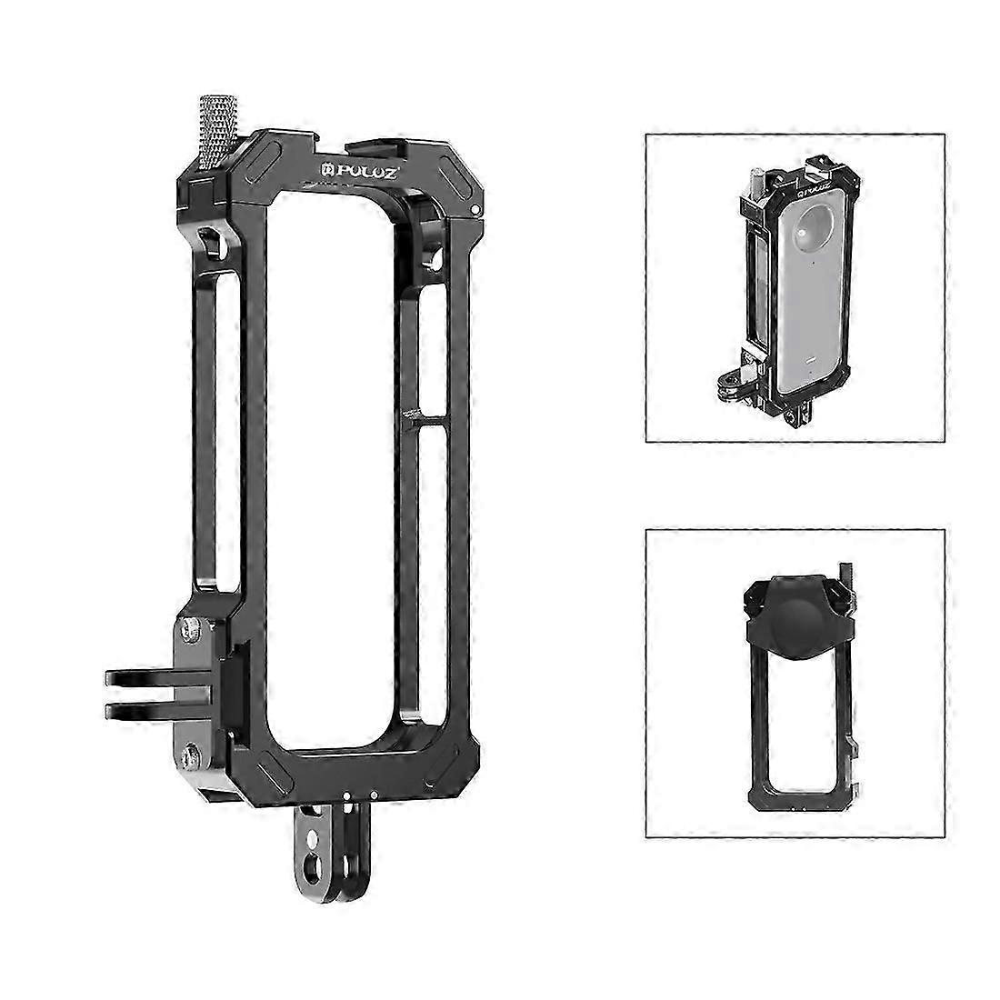 Lightweight protective cage for Insta360 X3 with cold shoe