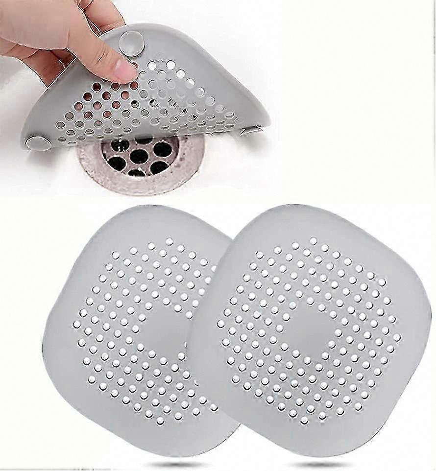 2 Piece Silicone Drain Protector, Kitchen Sink Strainer with Suction Cup