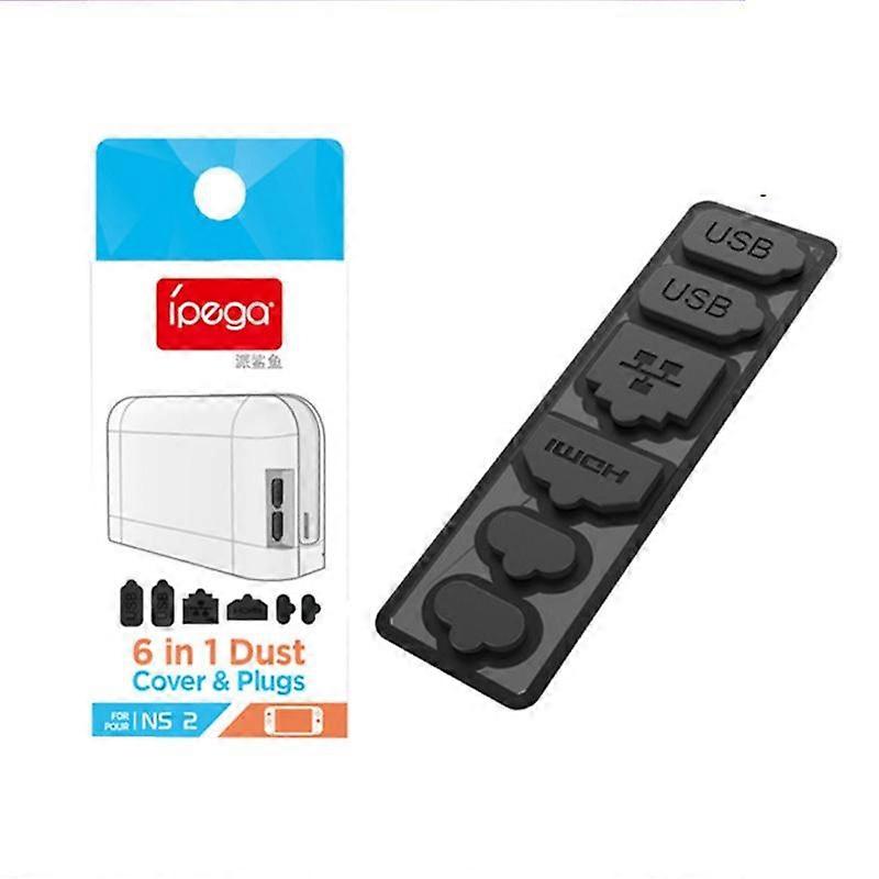 For Nintendo Switch 2 iPega 6-in-1 Precision Dust Plugs Set