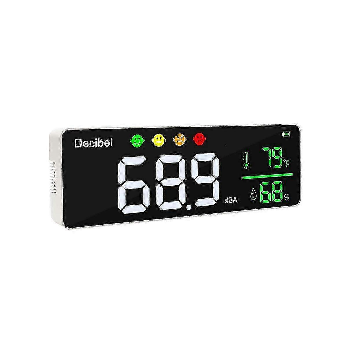 3-In-1 Decibel Meter Sound Level Reader + Humidity & Temperature. Classroom Noise Meter, SPL & DB M SZRH A-D