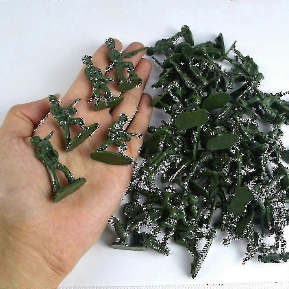 100 件军事玩具套装塑料玩具士兵男士 3.8cm 人物