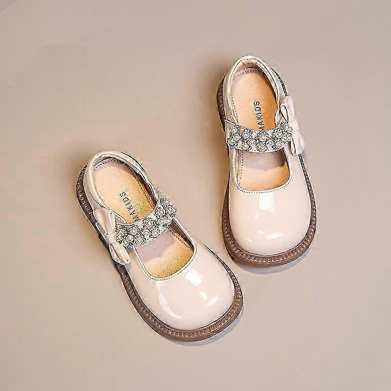 Girls' small leather shoes soft bottom single shoes casual princess...