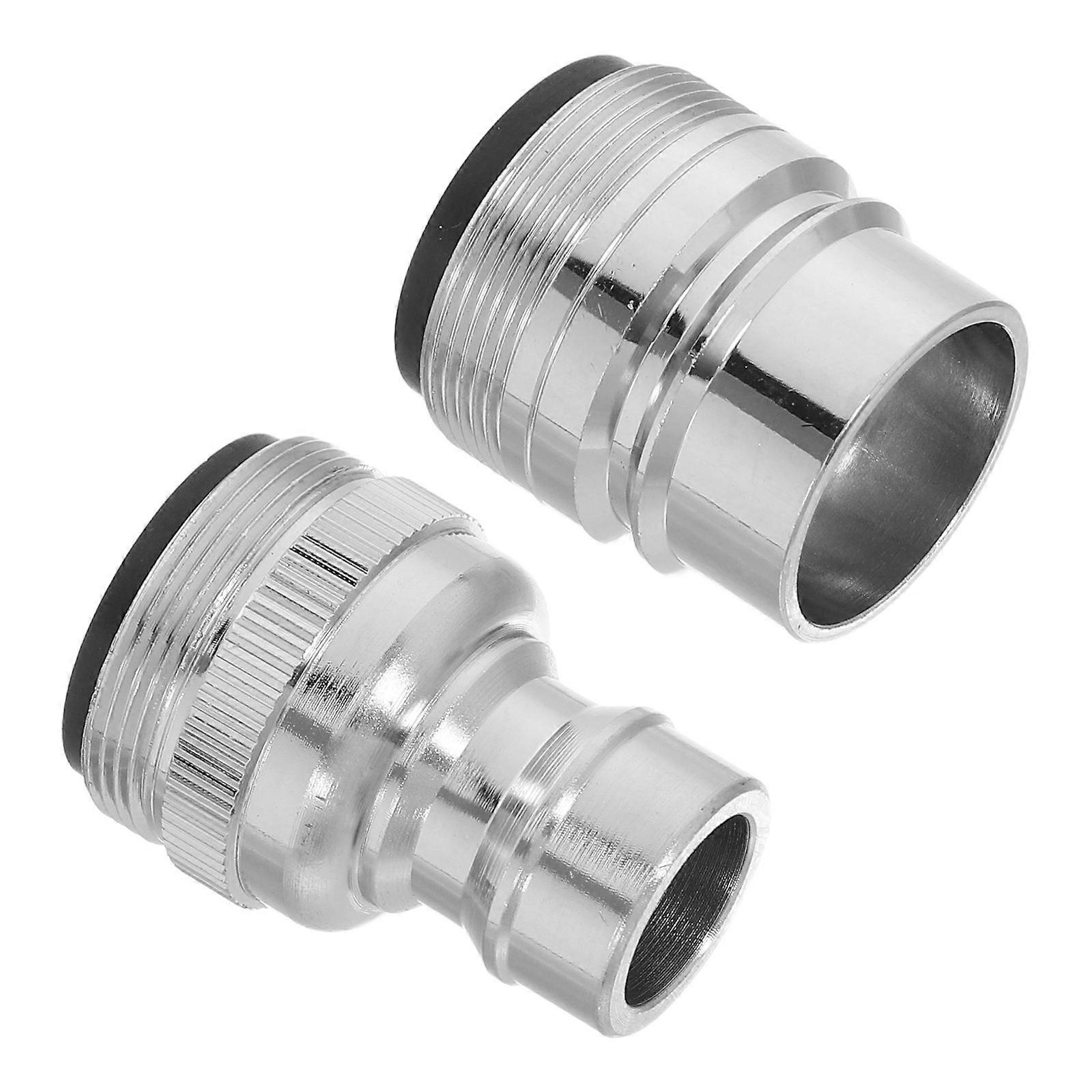 Brass Faucet Adapter Set – Leak Proof Connectors for Dishwasher & Washing Machine – Chrome Plated Threaded Hose Adapters for Kitchen & Laundry Use