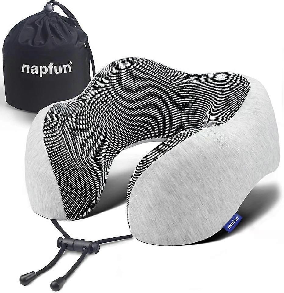Neck Pillow, Upgraded Travel Airplane Memory Foam Pillow with Chin Support