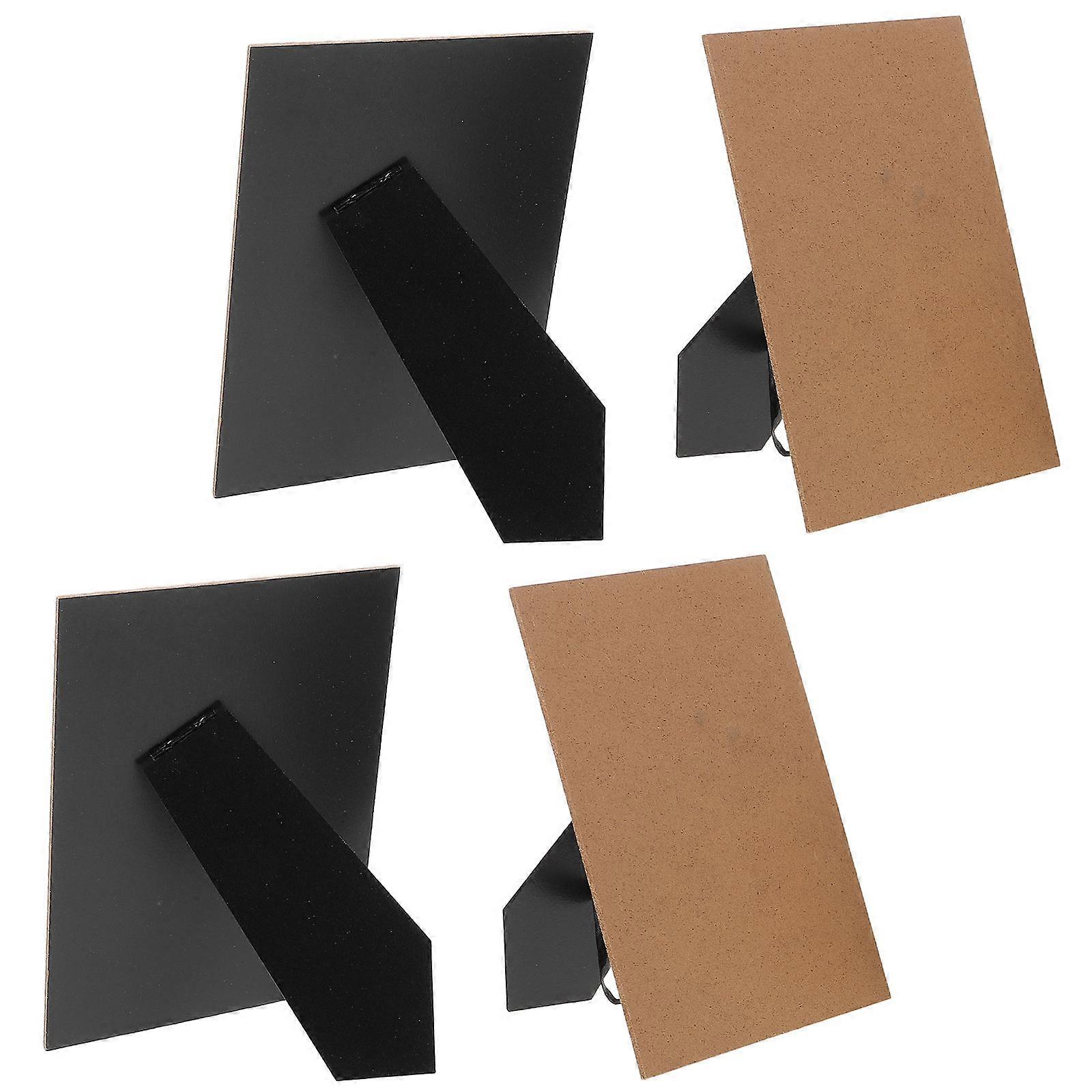 4pcs Black Photo Frame Easel Backs Replacement DIY Backing Boards for Tabletop Frames Stable Support for Vertical Horizontal Display Easy
