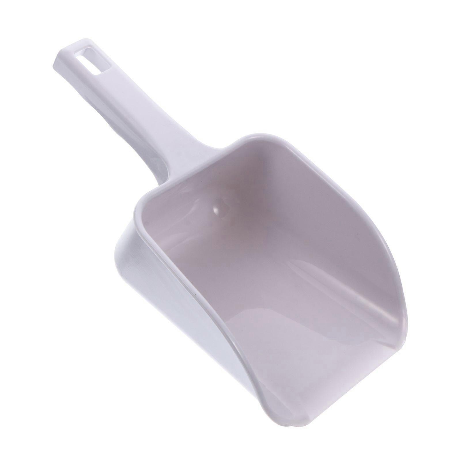 1 Pc Lightweight Ice Scoop Kitchen Tea Shovel Simple Ice Cube Scoop (White, M)