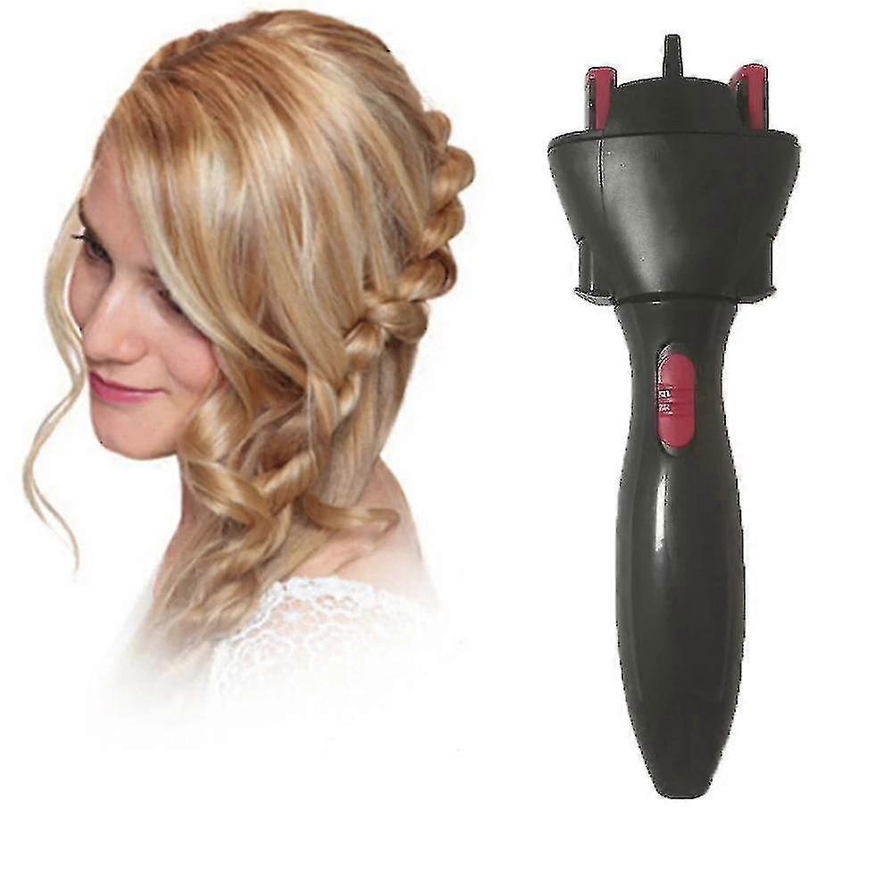Hair braiding machine, made of black ABS+PC, single-handed operation for time-saving styling