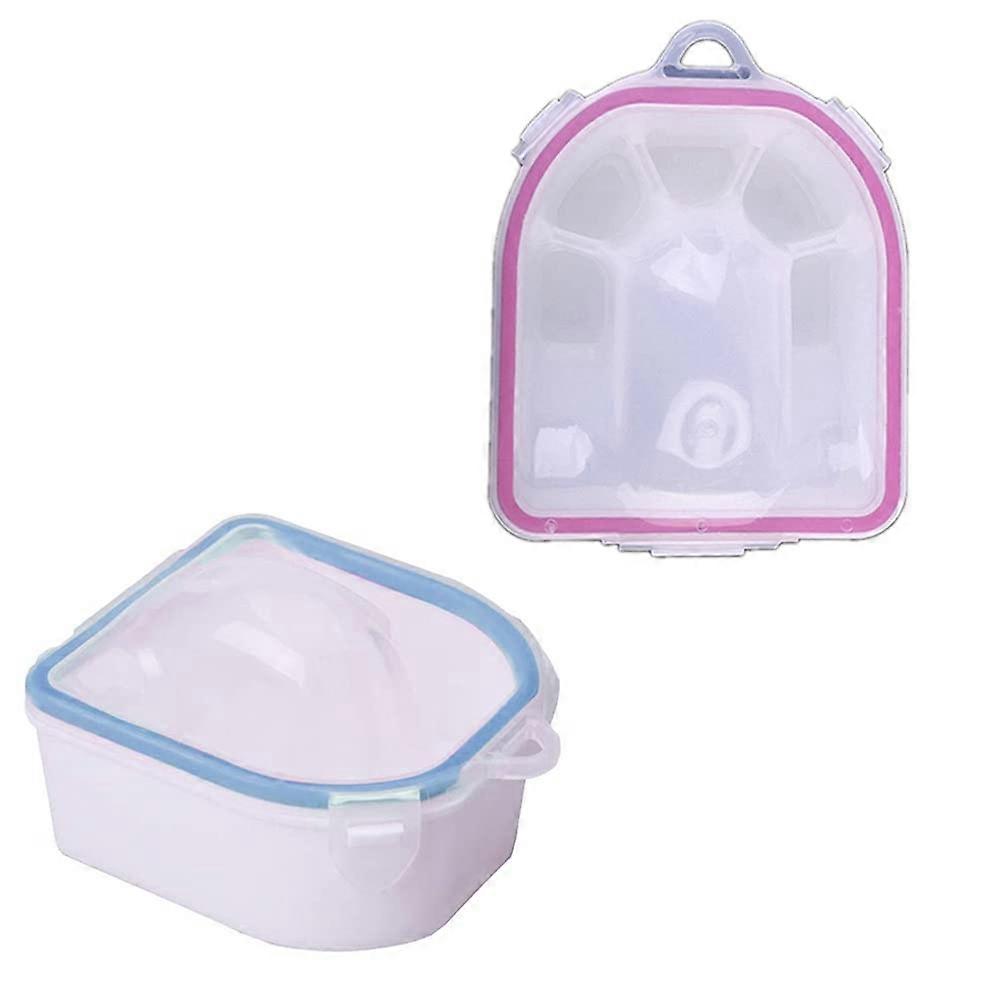 2個のネイルソークオフボウルネイルアートポリッシュを削除ハンドウォッシュソーカーマニキュアスパツール